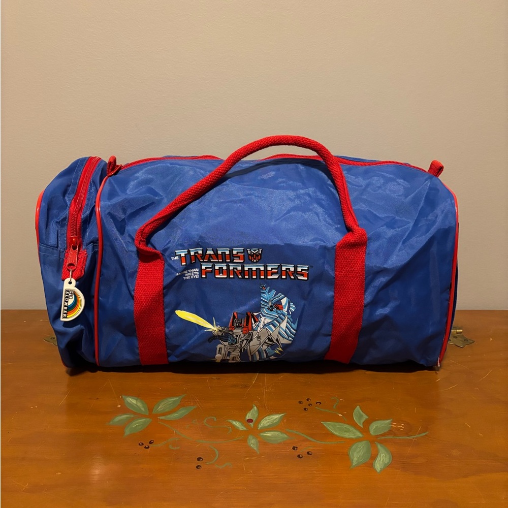 Vintage 1984 “Transformers” Blue and Red Duffel Bag - Slumber Mate